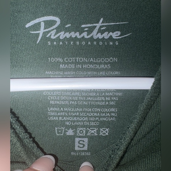 Primitive Olive Green Script Logo Tee - Picture 2 of 2